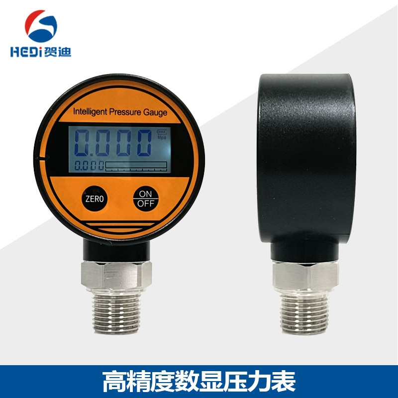 锅炉等业液体 气体介质测量HDB108电池供电数字压力表 贺迪压力表